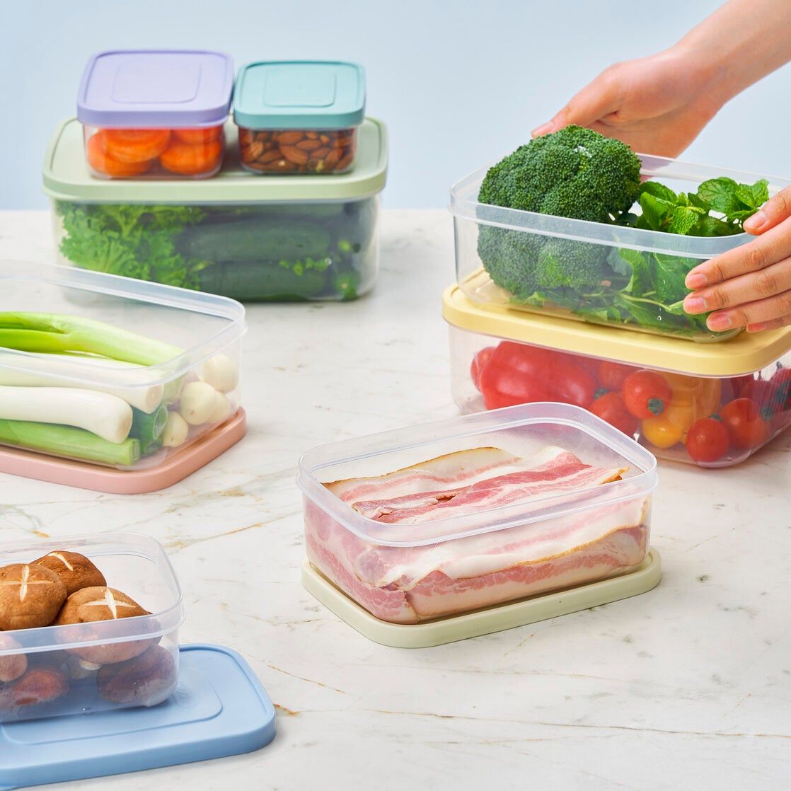 Hokkaido rectangular food storage container set 7