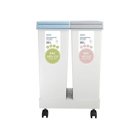 Hiro dual compartment waste sorting bin