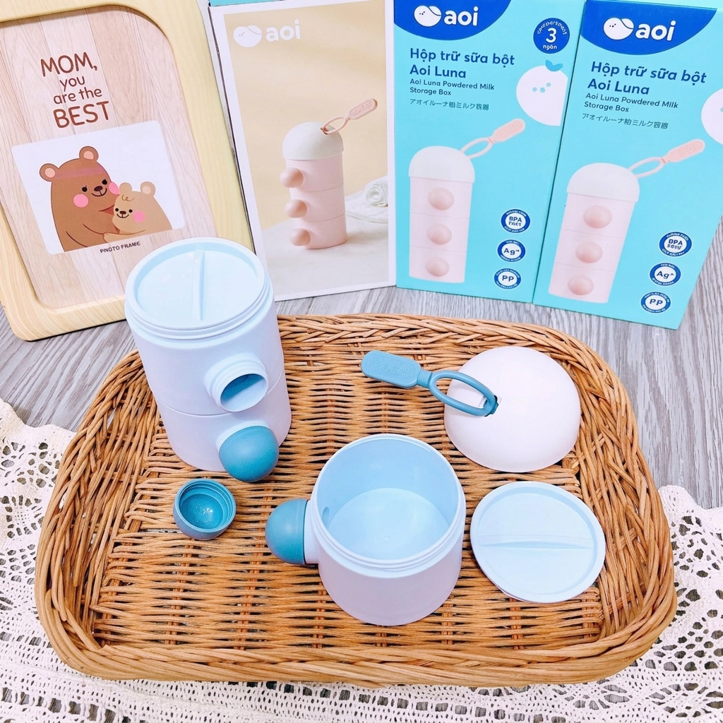 Aoi Luna powdered milk storage box (3 compartments)